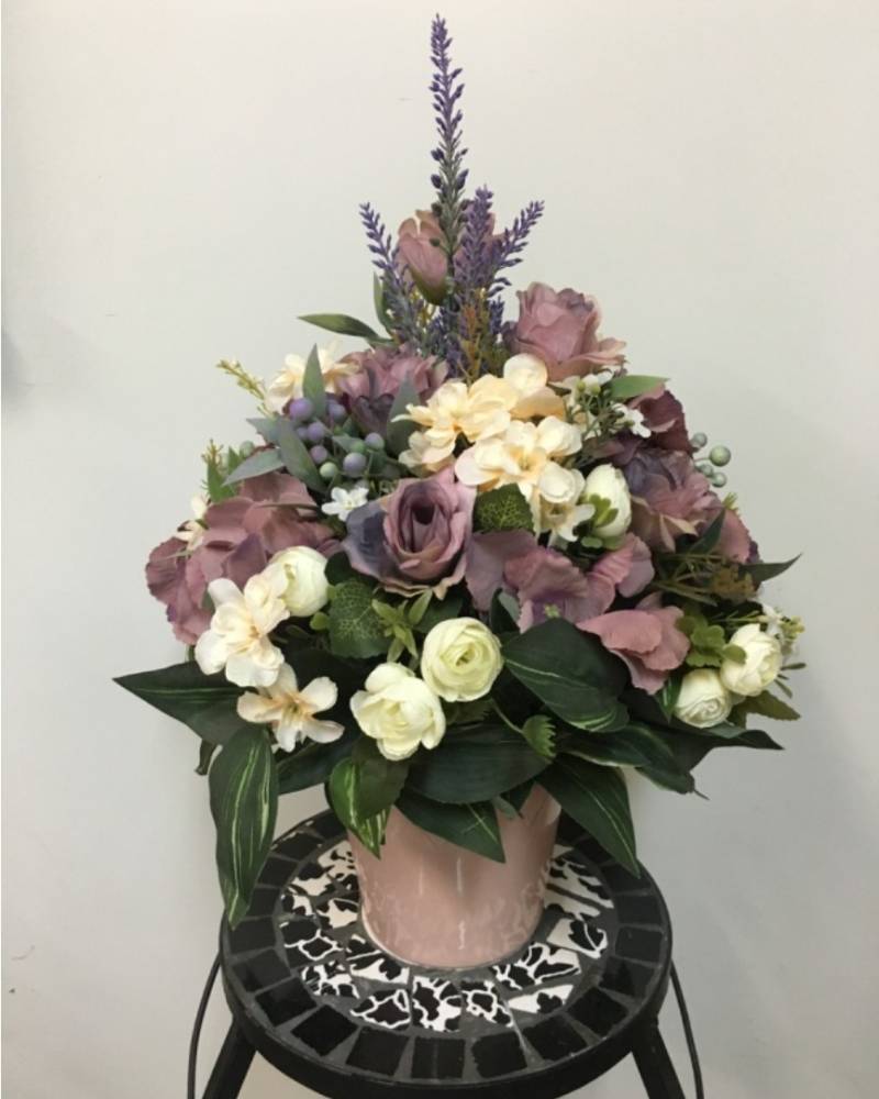 Искусственная композиция «Пыльная роза» (№13)