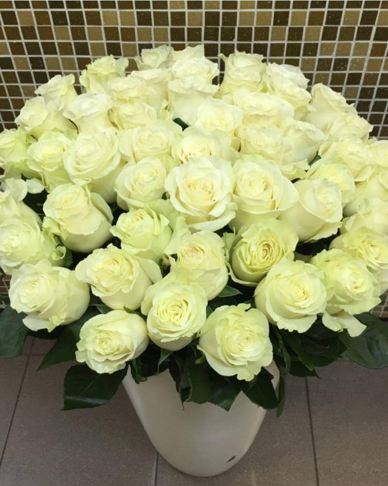 Букет из 101 высокой розы (70 см)