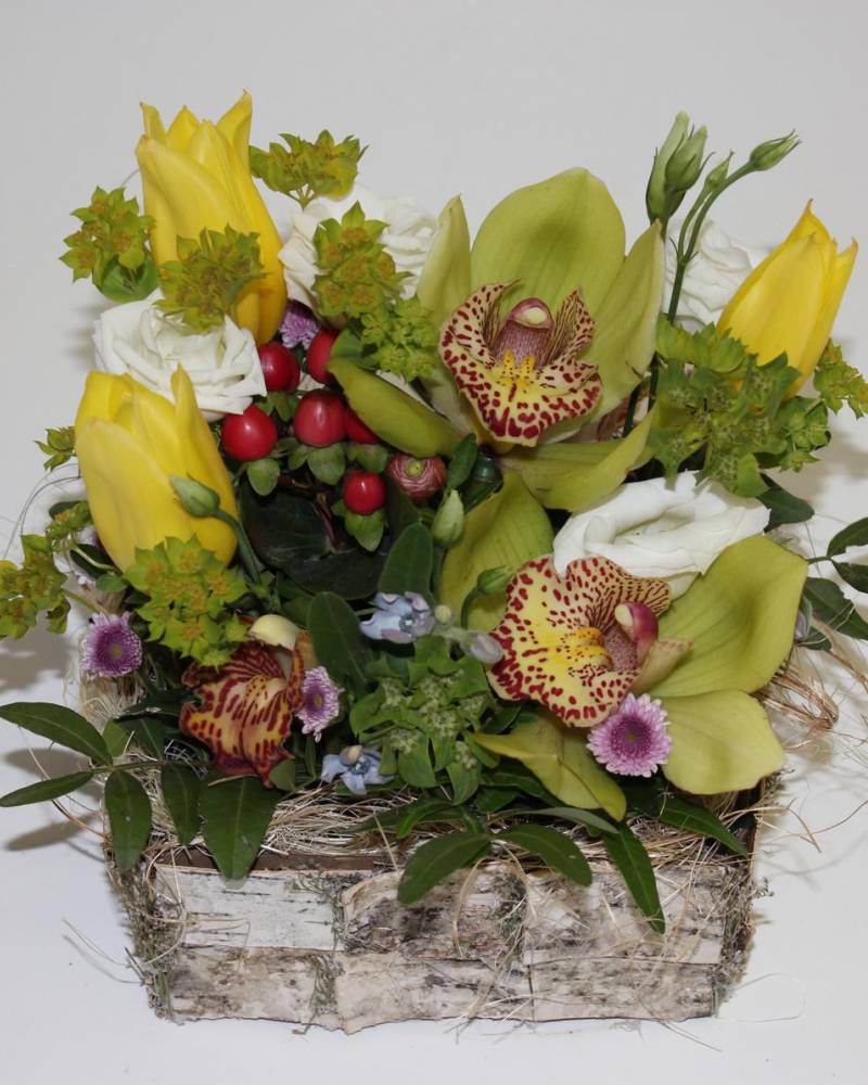 Композиция «Берестяное лукошко»